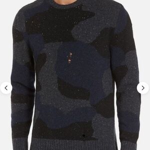 Eleventy Men's Dark Camouflage Crewneck Sweater